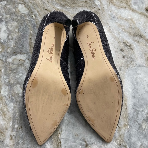 Sam Edelman Women's  Hazel Pointy Toe Metallic Sequin Pumps Shoes Size 8 - Picture 10 of 11